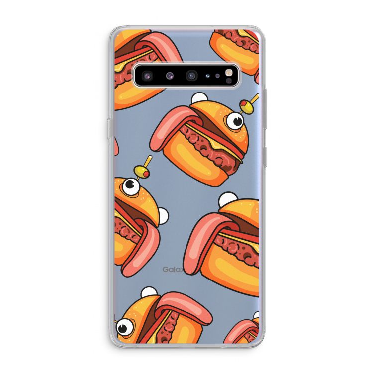 CaseCompany Hamburger: Samsung Galaxy S10 5G Transparant Hoesje