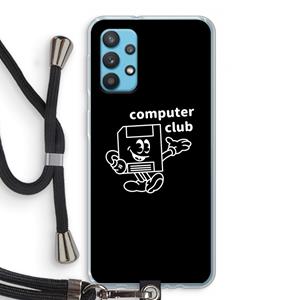 CaseCompany Floppyhead: Samsung Galaxy A32 4G Transparant Hoesje met koord