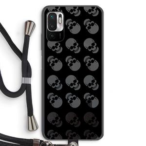 CaseCompany Musketon Skulls: Xiaomi Redmi Note 10 5G Transparant Hoesje met koord