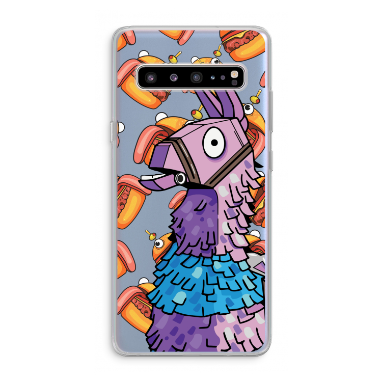 CaseCompany Loot Burger: Samsung Galaxy S10 5G Transparant Hoesje