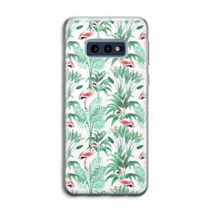 CaseCompany Flamingo bladeren: Samsung Galaxy S10e Transparant Hoesje