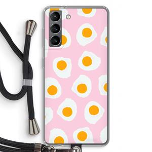 CaseCompany Dancing eggs: Samsung Galaxy S21 Transparant Hoesje met koord