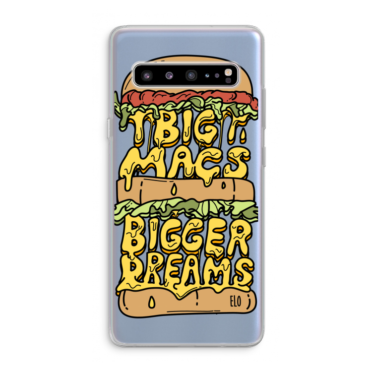 CaseCompany Big Macs Bigger Dreams: Samsung Galaxy S10 5G Transparant Hoesje