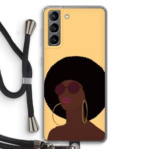 CaseCompany Golden hour: Samsung Galaxy S21 Transparant Hoesje met koord
