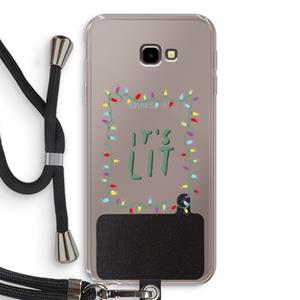 CaseCompany It's Lit: Samsung Galaxy J4 Plus Transparant Hoesje met koord
