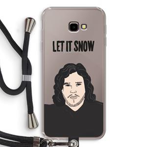 CaseCompany Let It Snow: Samsung Galaxy J4 Plus Transparant Hoesje met koord