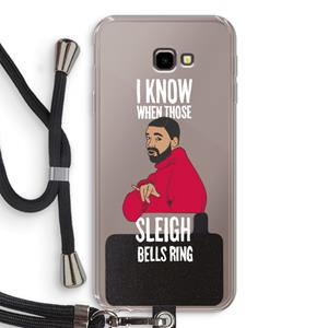 CaseCompany Sleigh Bells Ring: Samsung Galaxy J4 Plus Transparant Hoesje met koord