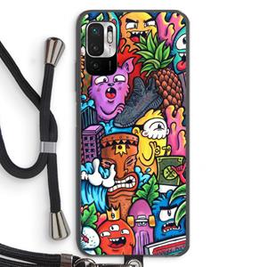 CaseCompany Vexx Mixtape: Xiaomi Redmi Note 10 5G Transparant Hoesje met koord