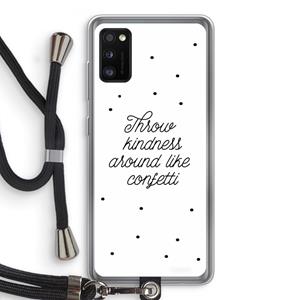 CaseCompany Confetti: Samsung Galaxy A41 Transparant Hoesje met koord
