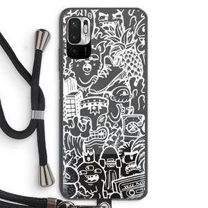 CaseCompany Vexx Mixtape #2: Xiaomi Redmi Note 10 5G Transparant Hoesje met koord
