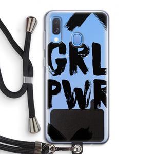 CaseCompany Girl Power #2: Samsung Galaxy A40 Transparant Hoesje met koord