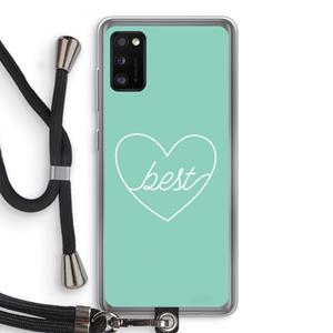 CaseCompany Best heart pastel: Samsung Galaxy A41 Transparant Hoesje met koord