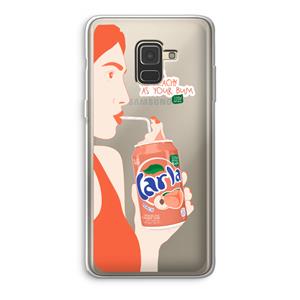 CaseCompany Peach please!: Samsung Galaxy A8 (2018) Transparant Hoesje