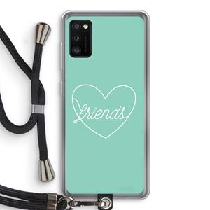 CaseCompany Friends heart pastel: Samsung Galaxy A41 Transparant Hoesje met koord