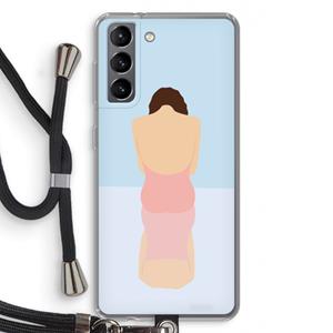 CaseCompany Mirror: Samsung Galaxy S21 Transparant Hoesje met koord