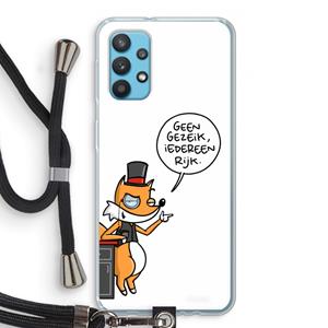 CaseCompany Geen Gezeik: Samsung Galaxy A32 4G Transparant Hoesje met koord