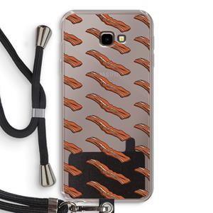 CaseCompany Bacon to my eggs #2: Samsung Galaxy J4 Plus Transparant Hoesje met koord