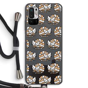 CaseCompany Slapende poes: Xiaomi Redmi Note 10 5G Transparant Hoesje met koord