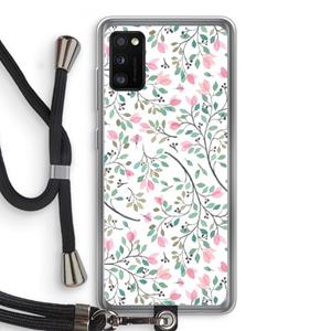CaseCompany Sierlijke bloemen: Samsung Galaxy A41 Transparant Hoesje met koord