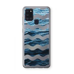 CaseCompany Oceaan: Samsung Galaxy A21s Transparant Hoesje