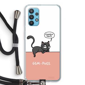 CaseCompany GSM poes: Samsung Galaxy A32 4G Transparant Hoesje met koord