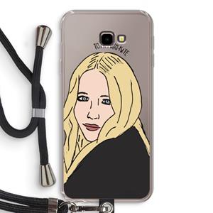 CaseCompany Mary Kate: Samsung Galaxy J4 Plus Transparant Hoesje met koord