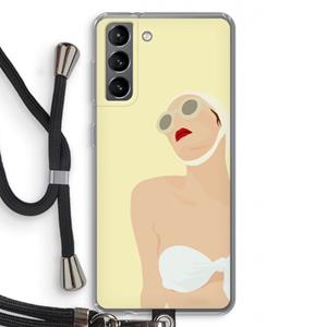CaseCompany Summer: Samsung Galaxy S21 Transparant Hoesje met koord