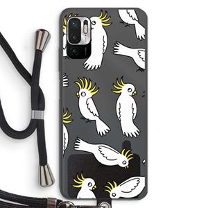 CaseCompany Papegaai: Xiaomi Redmi Note 10 5G Transparant Hoesje met koord