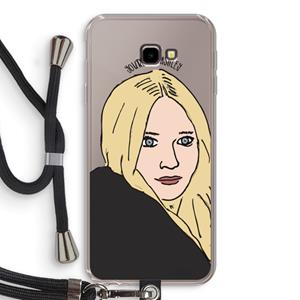 CaseCompany Ashley: Samsung Galaxy J4 Plus Transparant Hoesje met koord