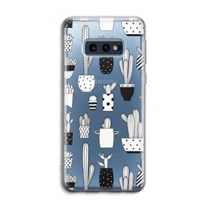 CaseCompany Cactusmotief: Samsung Galaxy S10e Transparant Hoesje