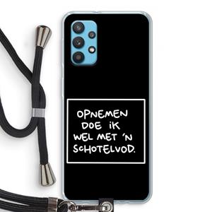 CaseCompany Schotelvod: Samsung Galaxy A32 4G Transparant Hoesje met koord