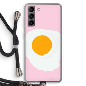 CaseCompany Sunny side up: Samsung Galaxy S21 Transparant Hoesje met koord