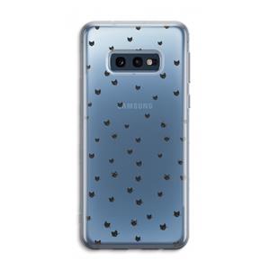 CaseCompany Kleine kattenkopjes: Samsung Galaxy S10e Transparant Hoesje