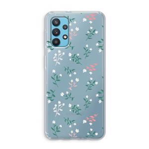 CaseCompany Small white flowers: Samsung Galaxy A32 4G Transparant Hoesje