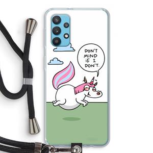 CaseCompany Unicorn: Samsung Galaxy A32 4G Transparant Hoesje met koord