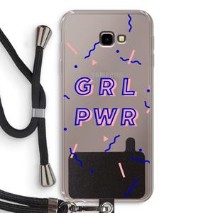 CaseCompany GRL PWR: Samsung Galaxy J4 Plus Transparant Hoesje met koord