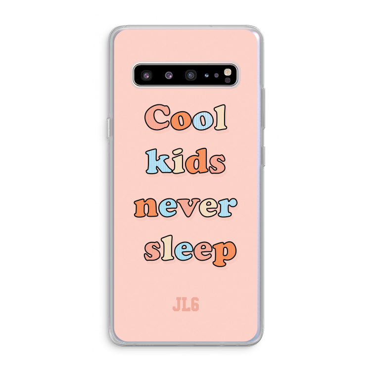 CaseCompany Cool Kids Never Sleep: Samsung Galaxy S10 5G Transparant Hoesje