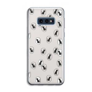 CaseCompany Miauw: Samsung Galaxy S10e Transparant Hoesje