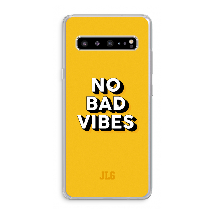 CaseCompany No Bad Vibes: Samsung Galaxy S10 5G Transparant Hoesje