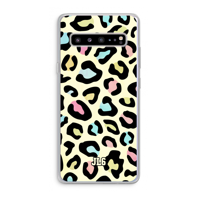 CaseCompany Leopard pattern: Samsung Galaxy S10 5G Transparant Hoesje