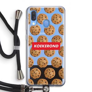 CaseCompany Koekerond: Samsung Galaxy A40 Transparant Hoesje met koord
