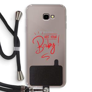CaseCompany Not Your Baby: Samsung Galaxy J4 Plus Transparant Hoesje met koord