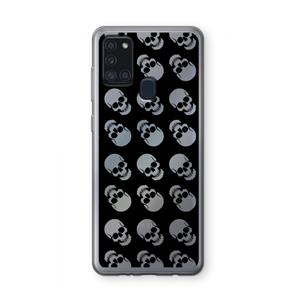 CaseCompany Musketon Skulls: Samsung Galaxy A21s Transparant Hoesje