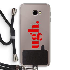 CaseCompany Ugh: Samsung Galaxy J4 Plus Transparant Hoesje met koord