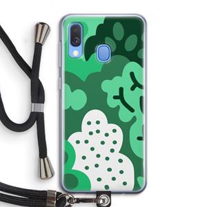 CaseCompany Bushes: Samsung Galaxy A40 Transparant Hoesje met koord