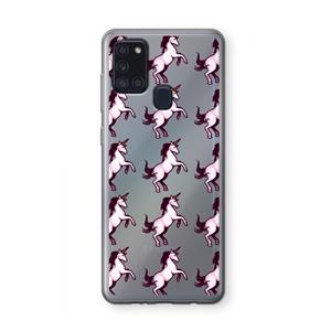 CaseCompany Musketon Unicorn: Samsung Galaxy A21s Transparant Hoesje