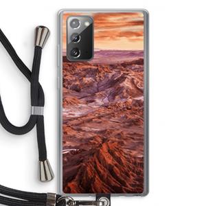 CaseCompany Mars: Samsung Galaxy Note 20 / Note 20 5G Transparant Hoesje met koord