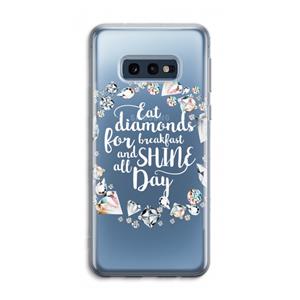 CaseCompany Diamonds: Samsung Galaxy S10e Transparant Hoesje