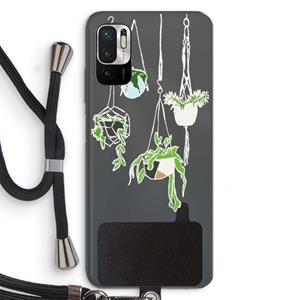 CaseCompany Hang In There: Xiaomi Redmi Note 10 5G Transparant Hoesje met koord