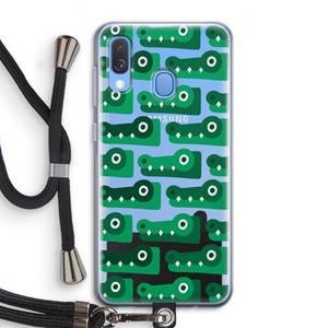 CaseCompany Crocs: Samsung Galaxy A40 Transparant Hoesje met koord